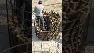 How to make natural wood charcoal with smokeless carbonization stove