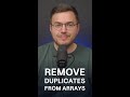 JavaScript Tips: Remove Duplicates in Arrays #shorts