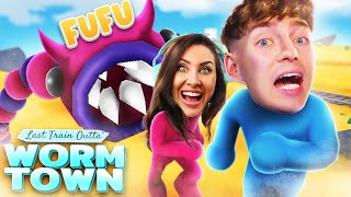 Ein RIESIGER WURM jagt GNU und MEXIFY!! 😱💀 | Worm Town