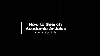 How to Search Academic Articles | Library Database Tutorial