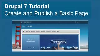 Drupal 7 Tutorial: Create and Publish a Basic Page