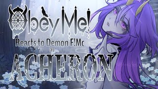 Obey Me! Reacts to Demon F!Mc as 𝐀𝐜𝐡𝐞𝐫𝐨𝐧 ʰᵒⁿᵏᵃⁱ ˢᵗᵃʳʳᵃⁱˡ || (1/3)