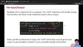 CSCI100: Lecture 10.2 - Input/Output in Python