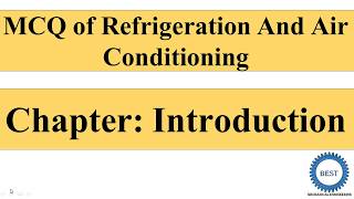 MCQ of Chapter Introduction of Refrigeration and Air conditioning Mcq of rac