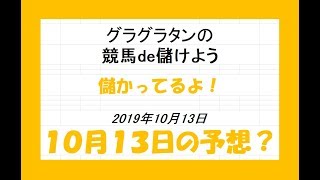 グラグラタンの競馬予想！？　１０月１３日（日）分