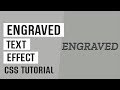 Engraved Text Effect CSS | CSS Text Effects | CSS Tutorials  2019