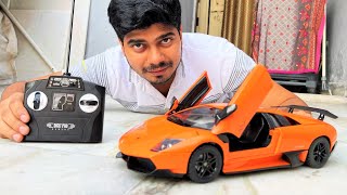 RC Lamborghini Car with Openable Door - Unboxing & Testing | Shamshad Maker!!