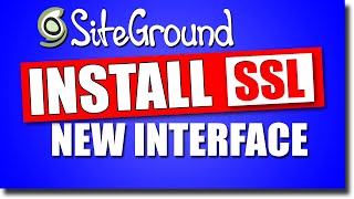 SiteGround Install Let's Encrypt SSL Certificate - New Interface Tutorial