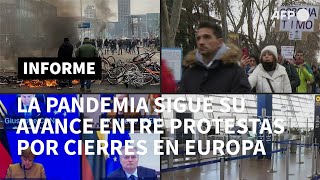 Protestas en Europa por medidas contra el covid-19, cuya expansión se acelera | AFP
