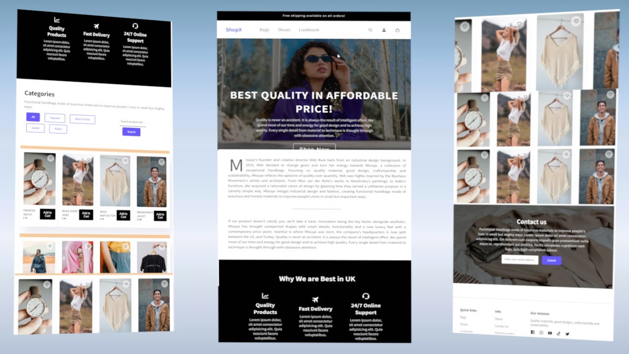 Build E Commerce Website Project In Html Css Javascript Youtube