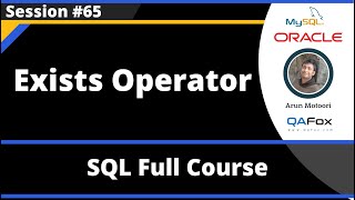 SQL - Part 65 - Exists Operator