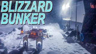 BLIZZARD BUNKER - Winter Camping in a DIY Travel Trailer with a Woodstove  after SNOWMAGEDDON