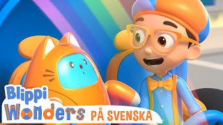 Blippi Svenska | Blippi lär sig regnbågens färger | pedagogiska videor för barn