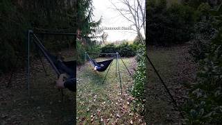 New! The Nomad Hammock Stand makes hammock camping easier than ever. #hammockstand #hammockcamping