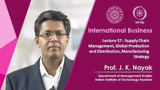 Lecture 57: Supply Chain Management, Global Production and Distribution, Manufacturing Strategy