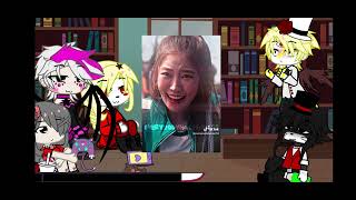 Hazbin hotel reacts to alastor as Thanos(player 230 au in description)