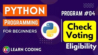 python program to check eligibility for voting | Learn Coding