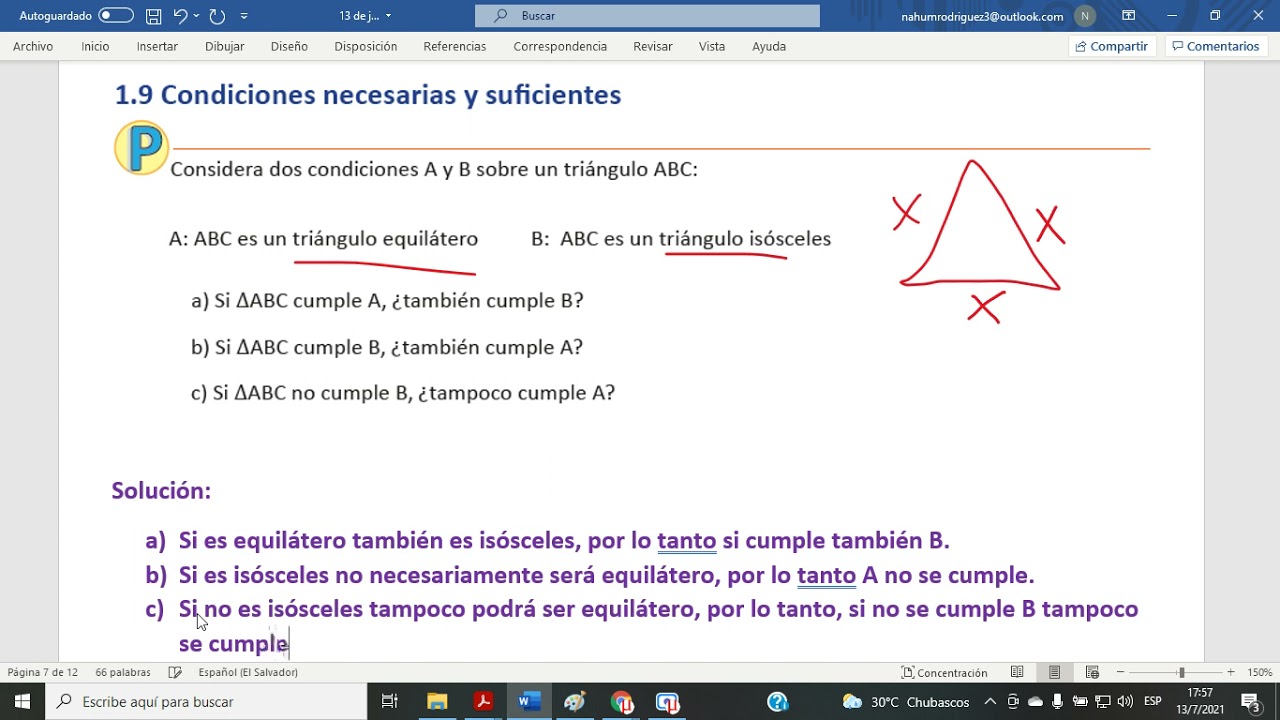 1.9 Condiciones Necesarias Y Suficientes - YouTube