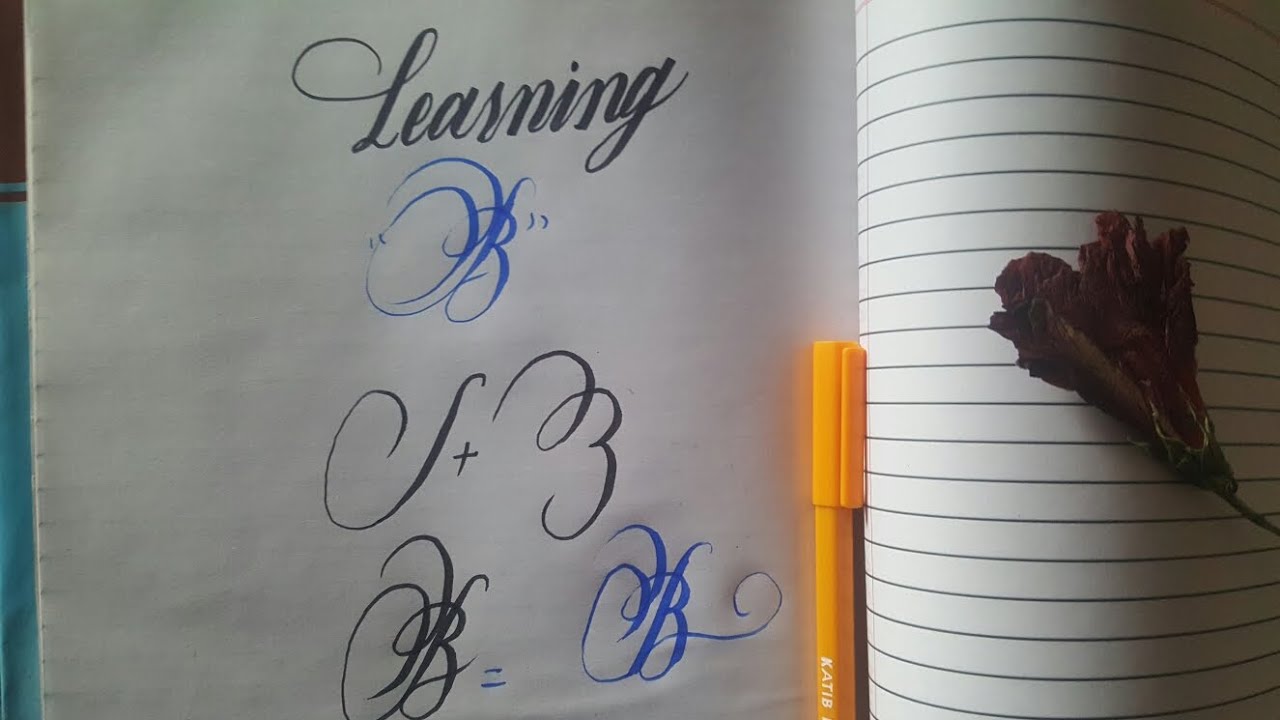 How To Write (B) With Calligraphy/easy And Neat Way Of Writing (B) For ...