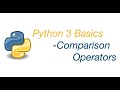 Python 3 Basics: Comparison Operator