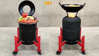 How to make a 2-in-1 wood stove _Ideas from old gas cylinders