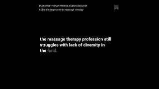 Cultural Competence for Massage Therapists