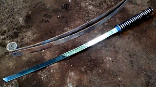 Forging a KATANA out of Rusted Leaf Spring