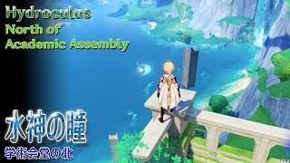 【原神】水神の瞳/フォンテーヌ/学術会堂北の柱の上（#55125）[Hydroculus,Fontaine,Northern Pillar of Academic Assembly]