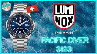 SoCal Swiss! | Luminox Pacific Diver 200m Quartz Diver w/Carbonox™ Bezel 3123 Unbox \u0026 Review