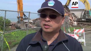 Buildings Demolished on Edge of Seaside Cliff