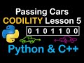Passing Cars in Python and C++ Codility Solutions Lesson 5
