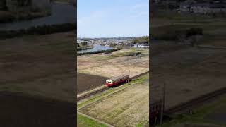 ローカル鉄道の春をドローンで空撮してみた！【I took an aerial photograph of the local railway with a drone!】#Shorts