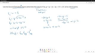 Multivariable Second Derivatives Test (2)