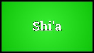 Shi'a Meaning