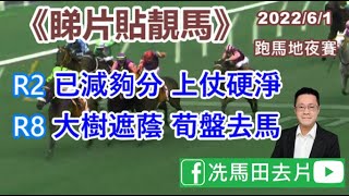 第二場靚馬，已減夠分，上仗表現硬淨可捧；第八場靚馬，有大樹遮蔭，荀盤好分唔搏等幾時...--《睇片貼靚馬》2022年6月1日跑馬地夜賽