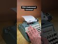 How to use all functions on a 1956 Underwood Universal vintage portable typewriter