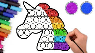 How to Draw Pop It Unicorn | Drawing, Painting and Coloring for Kids, Toddlers | Art For Kids