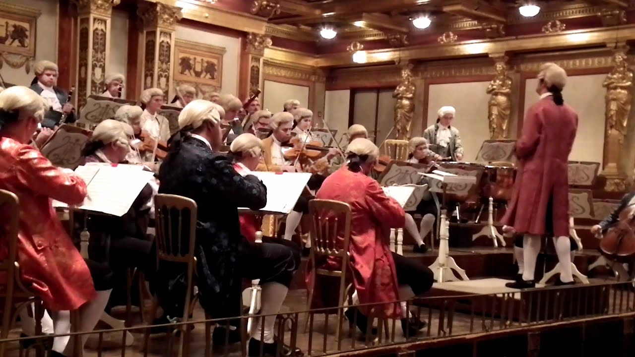 Mozart Concert In Historical Costumes At Wiener Musikverein In Vienna ...