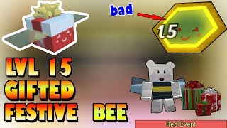 Festive Bee Videos 9tube Tv - lvl 15 gifted festive bee this bee needs buff