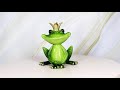 Ebros Gift Kiss A Frog Prince Charming with Crown Decorative Figurine 4.5