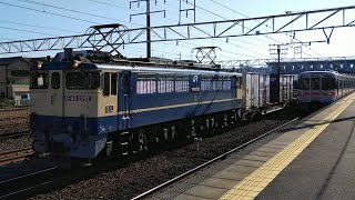 【2019/12/25･東海道線を走る貨物列車】5087ﾚ(北旭川→百済タ)清洲駅通過 ジョイント音あり