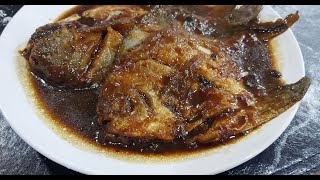 家常菜【红烧鲳鱼】【Braised Pomfret 】煮鱼吃鱼不能翻动鱼身的传统，怎么煮呢