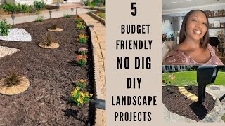5 NO DIG Budget Friendly DIY Landscaping Projects|Spring 🌷Outdoor Makeovers