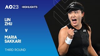 Lin Zhu v Maria Sakkari Highlights | Australian Open 2023 Third Round