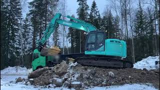 Kobelco SK 260 SR NLC-3 digging system and attachments