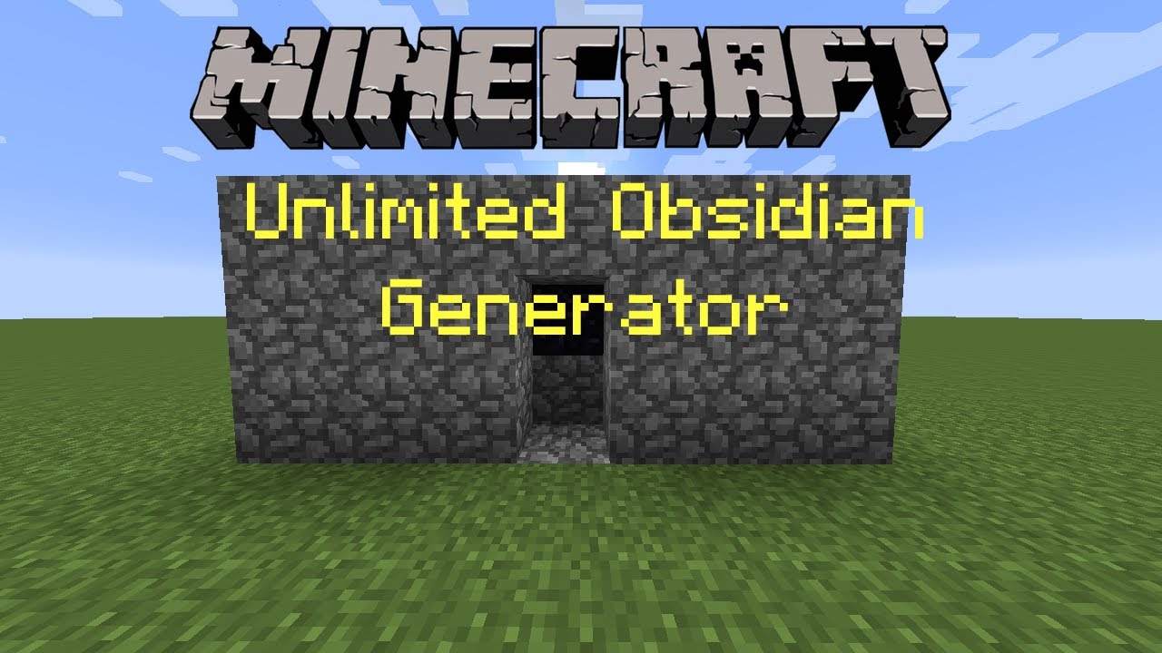 Unlimited Obsidian Generator Mcpe Youtube