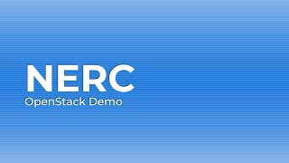 NERC OpenStack Demo