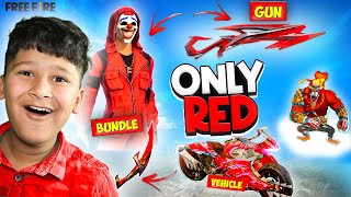 ONLY RED CHALLENGE IN FREE FIRE 😀😀