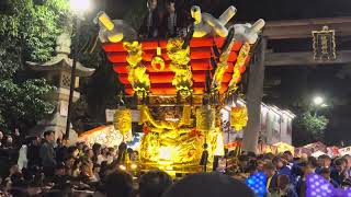 枚岡秋郷祭前祭  宝箱太鼓台宮出