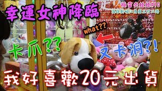 大隻娃娃卡爪又卡洞好滿足？！一直２０元出貨感覺真的很爽 feat.呆笨！！【極雷夾娃娃】娃娃機系列影片＃１０claw machine クレーンゲーム